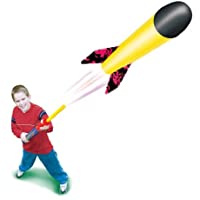 Geospace Pump Rocket MINI Set - Launcher &amp- Foam Flying Rocket- Assorted Colors by GeoSpace